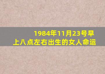 1984年11月23号早上八点左右出生的女人命运