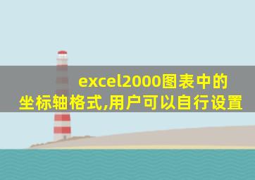 excel2000图表中的坐标轴格式,用户可以自行设置