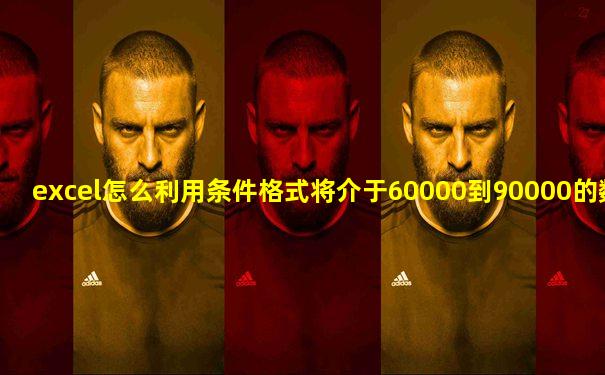 excel怎么利用条件格式将介于60000到90000的数据