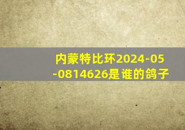 内蒙特比环2024-05-0814626是谁的鸽子