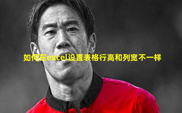 如何在excel设置表格行高和列宽不一样