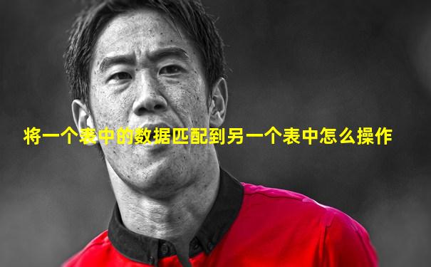 将一个表中的数据匹配到另一个表中怎么操作