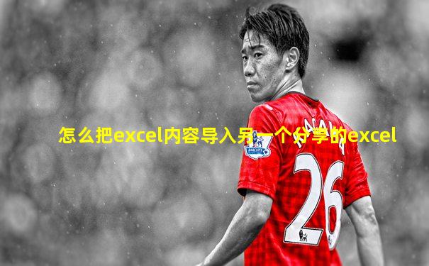 怎么把excel内容导入另一个分享的excel