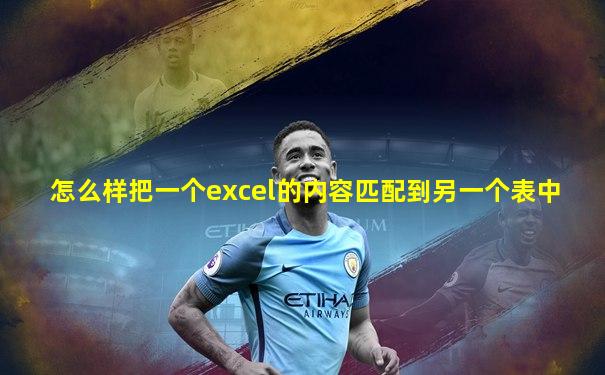怎么样把一个excel的内容匹配到另一个表中