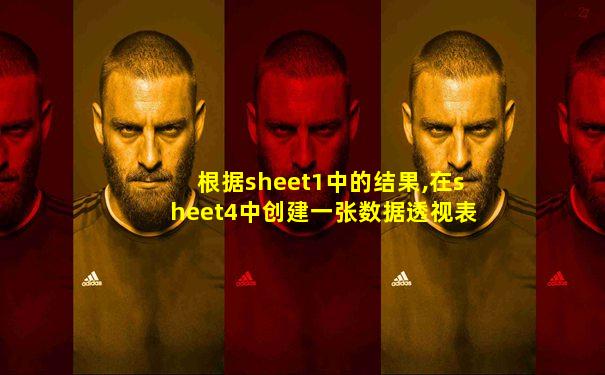 根据sheet1中的结果,在sheet4中创建一张数据透视表