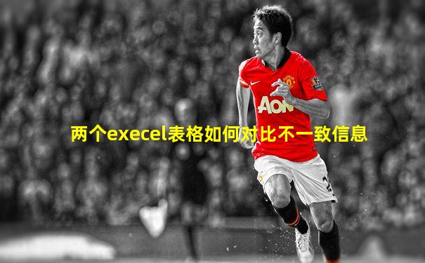 两个execel表格如何对比不一致信息
