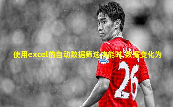使用excel的自动数据筛选功能时,数据变化为