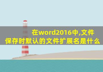 在word2016中,文件保存时默认的文件扩展名是什么