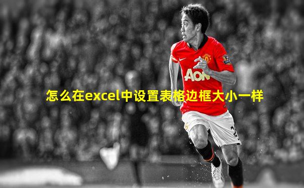 怎么在excel中设置表格边框大小一样