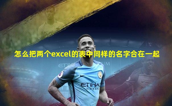 怎么把两个excel的表中同样的名字合在一起