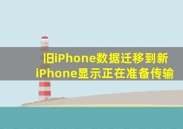 旧iPhone数据迁移到新iPhone显示正在准备传输