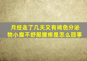 月经走了几天又有褐色分泌物小腹不舒服腰疼是怎么回事