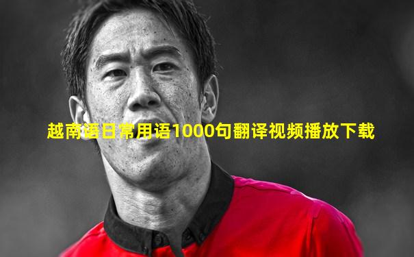 越南语日常用语1000句翻译视频播放下载