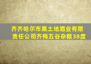 齐齐哈尔市黑土地酒业有限责任公司齐梅五谷杂粮38度